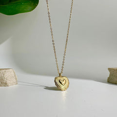 Vintage Heart Charm Necklace