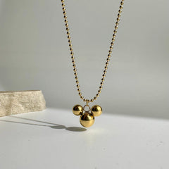 Golden Orbit Charm Necklace