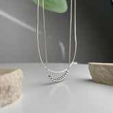 Twin Line Beaded Necklace