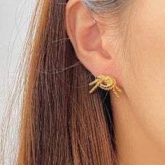 Knot Charm Studs Earrings