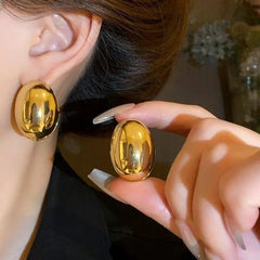 Bold Oval Impact Earrings