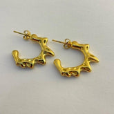 Flame wave Hoops Earrings