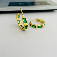 Crystal Hoops Earrings