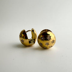 Celestial Star Hoop Earrings