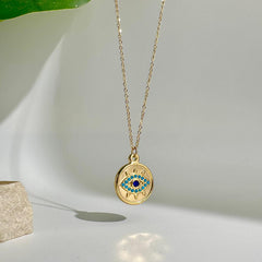 Celestial Eye Medallion Necklace