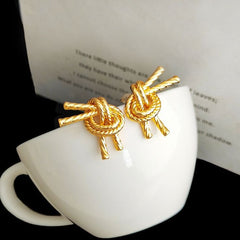 Knot Charm Studs Earrings