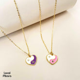 Heart Ying Yang Necklace - Local Pitara