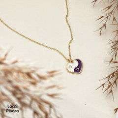 Heart Ying Yang Necklace - Local Pitara