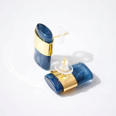 Two-Tone Twirl Earrings