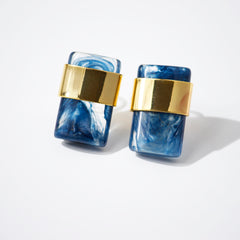 Two-Tone Twirl Earrings