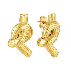 Double Knot Statement Hoops Earrings