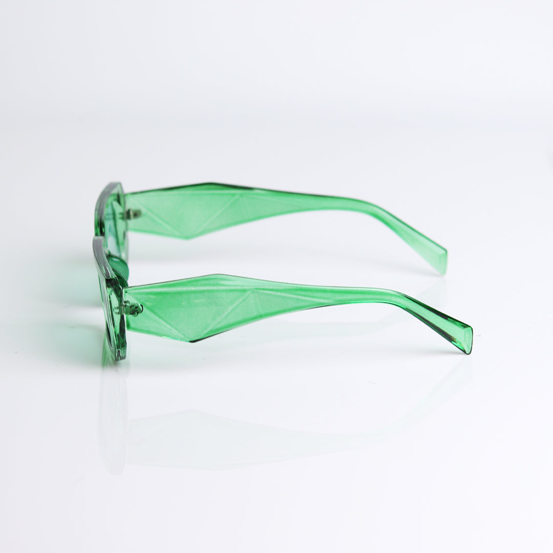 Women's green sunglasses vintage green acetate glasses light green lens  UV400 | eBay