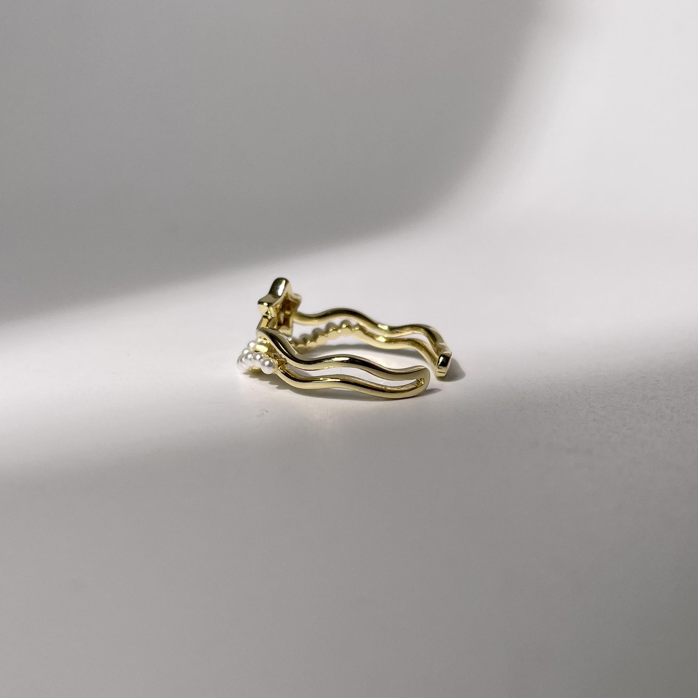 Star and Pearl Ring