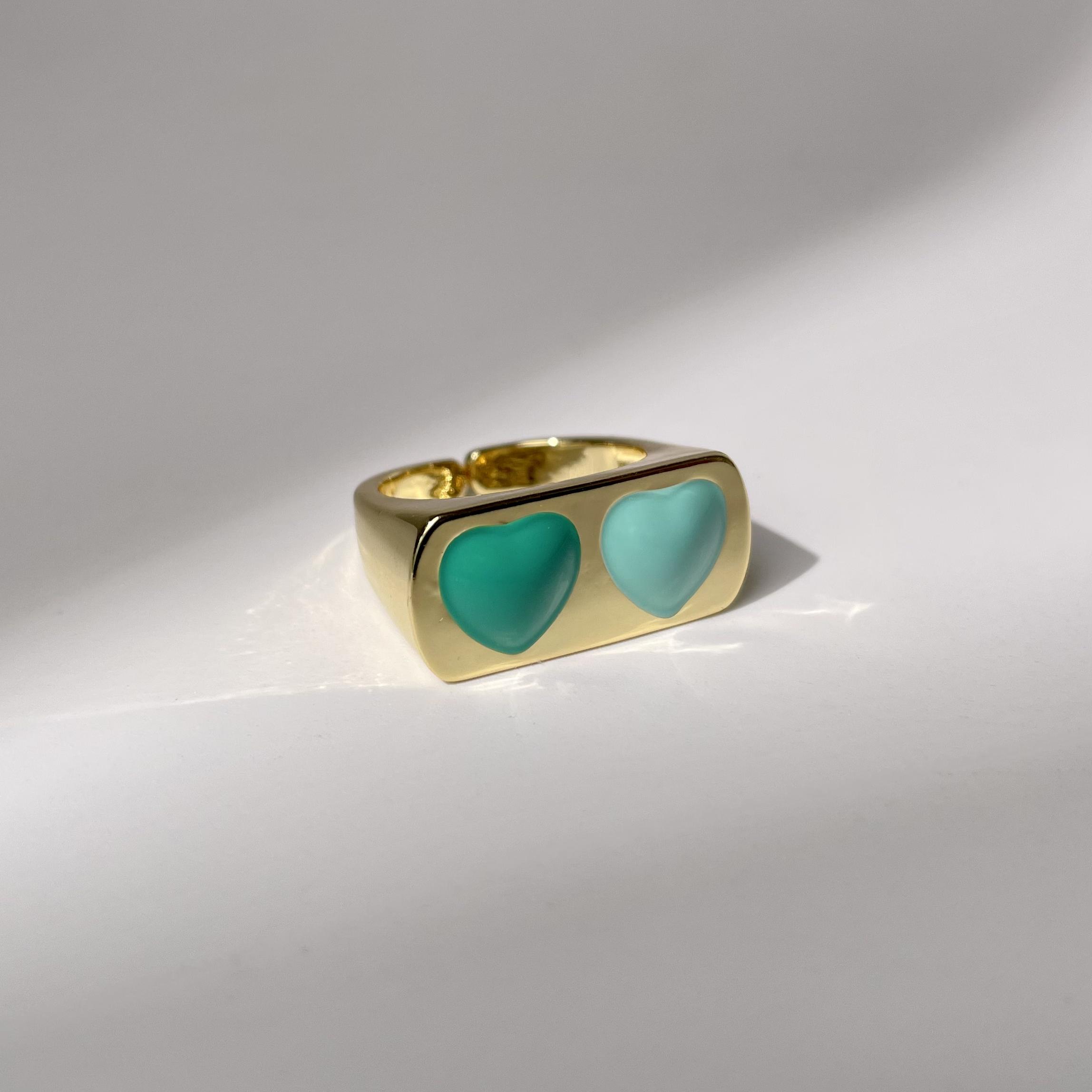 Twin Heart Ring