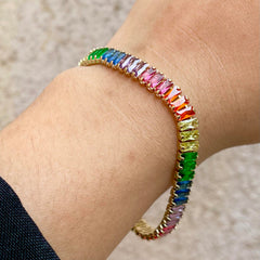 Rainbow Baguette Bracelet