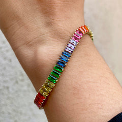 Rainbow Baguette Bracelet