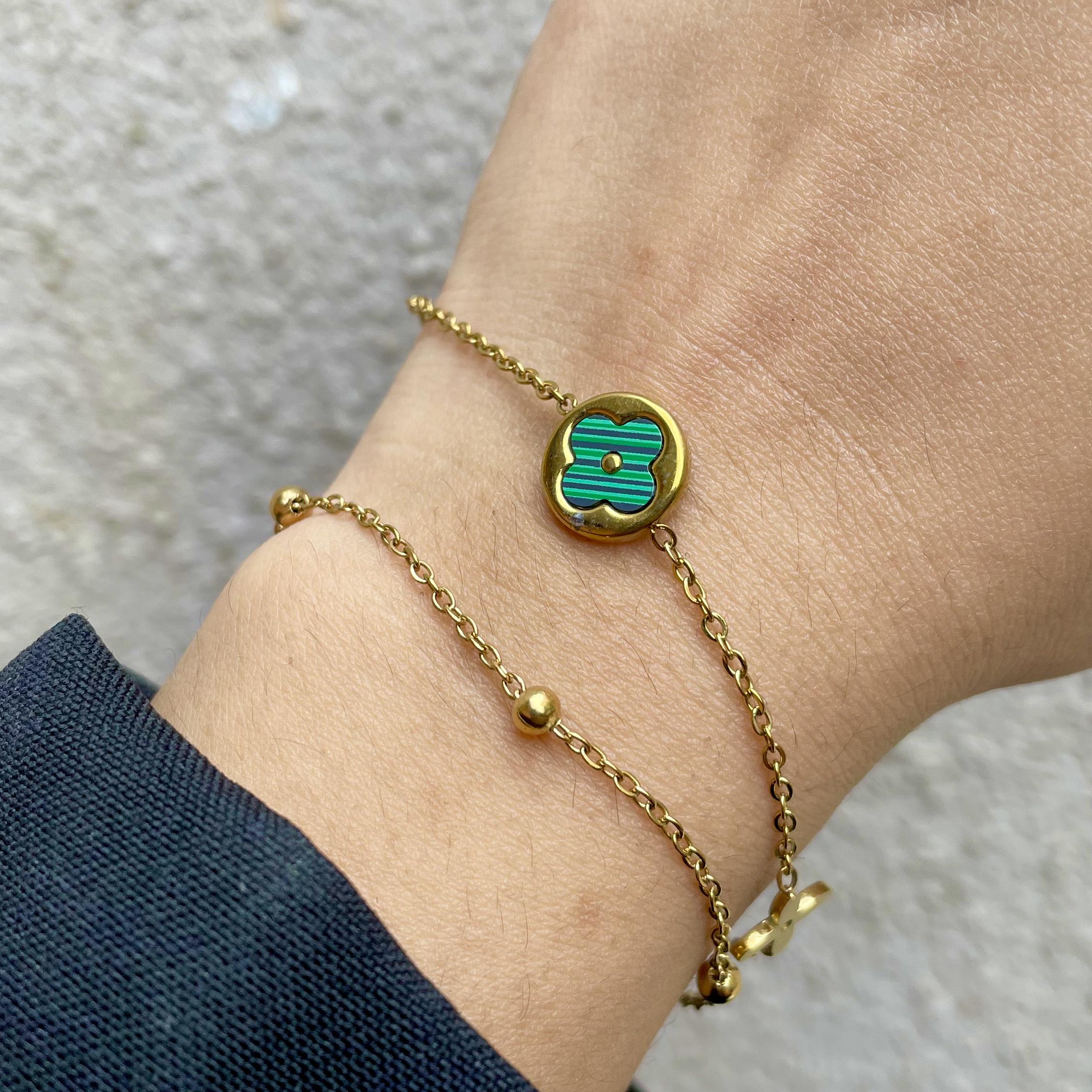 Starlit Clover Charm Bracelet
