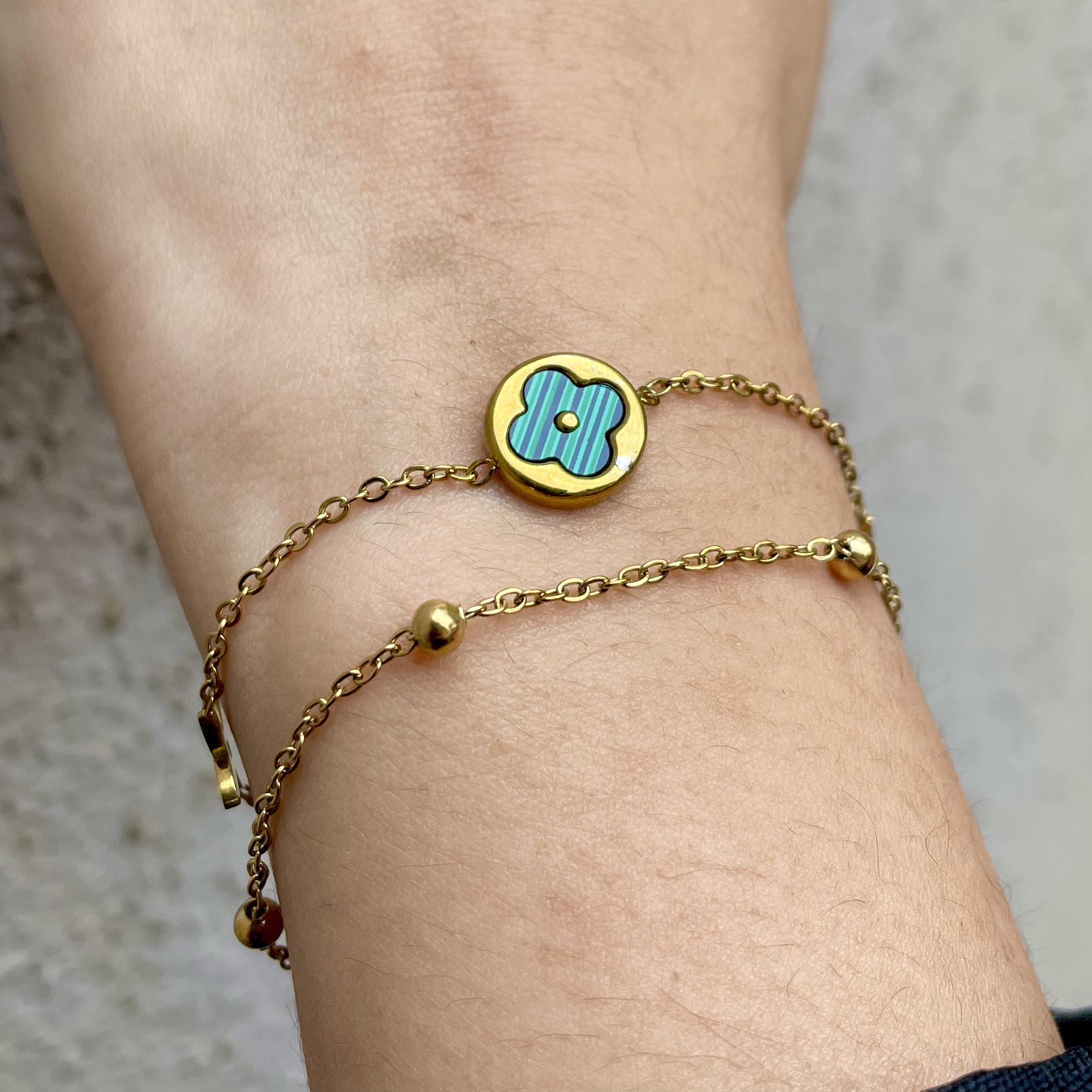 Starlit Clover Charm Bracelet