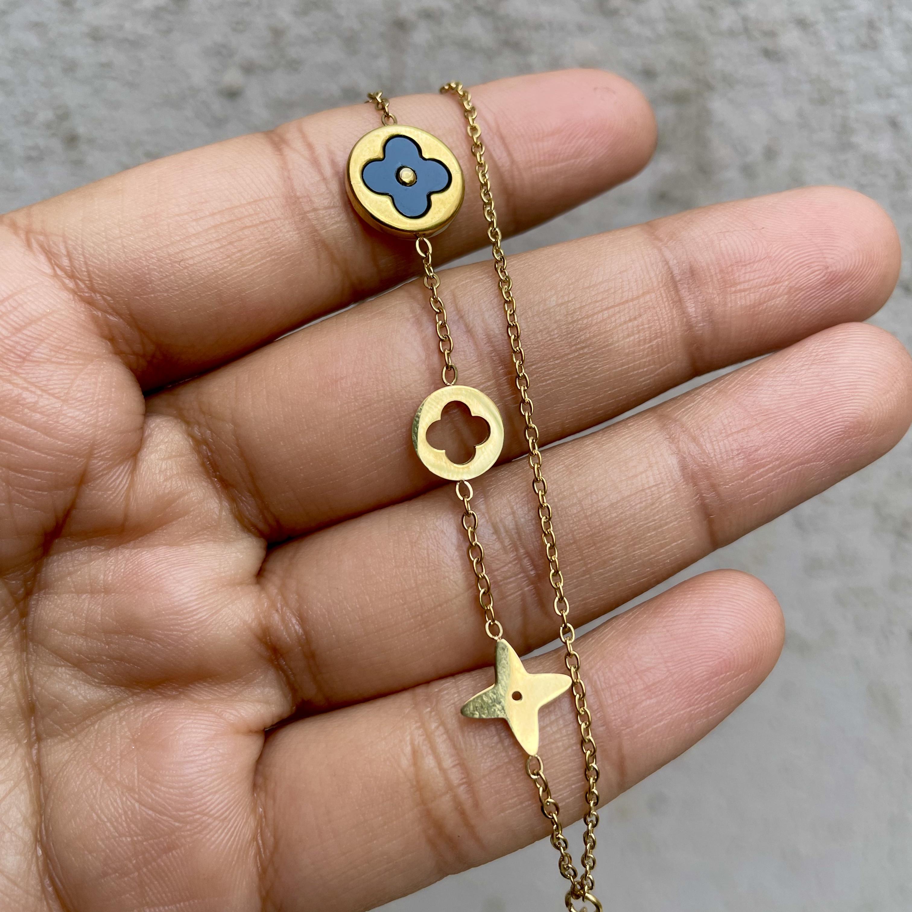Starlit Clover Charm Bracelet