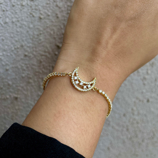 Crescent Moon Diamond Bracelet