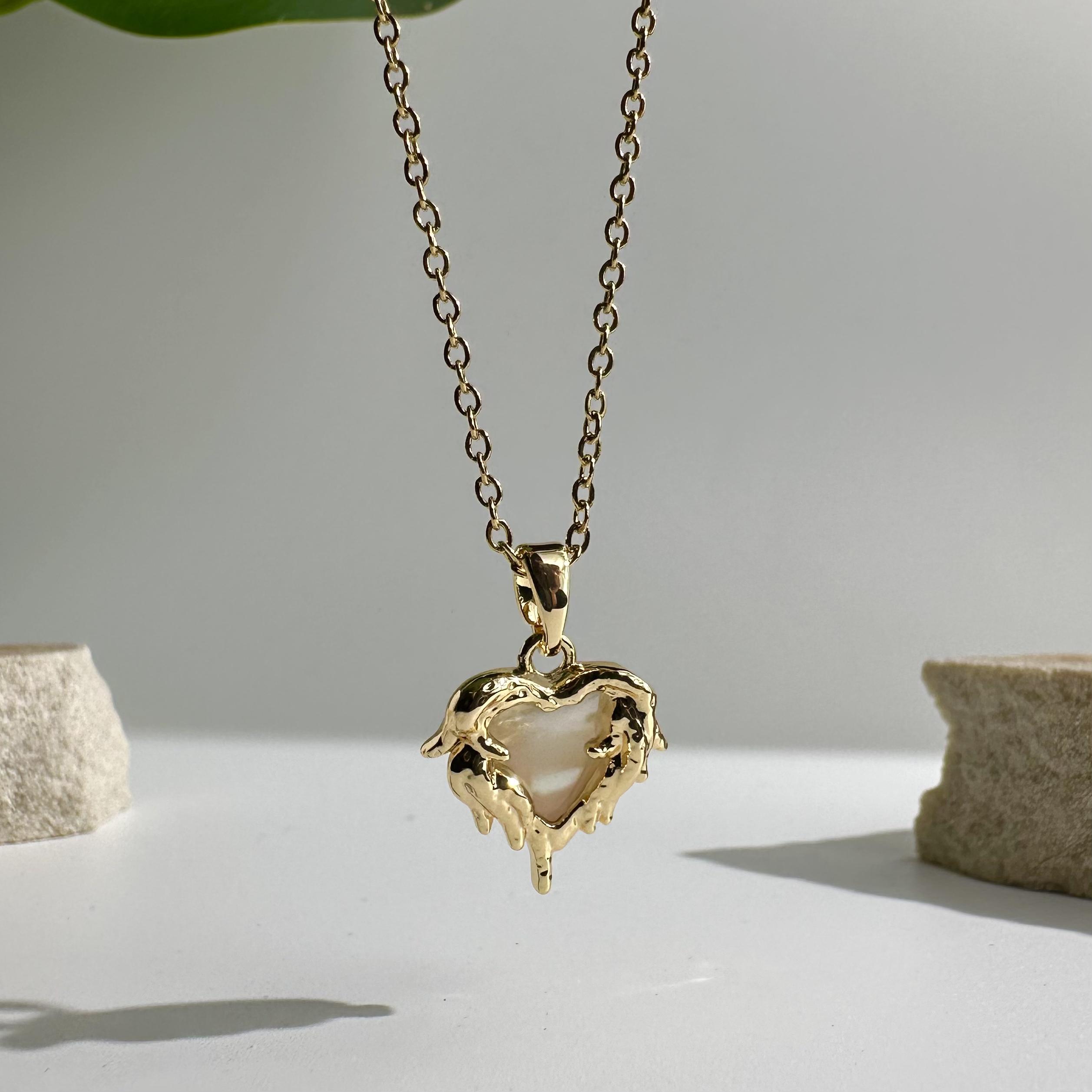 Heart Pearl Necklace