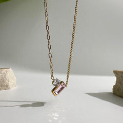 Pink Sapphire Necklace