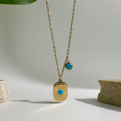 Evil Eye Shield Necklace
