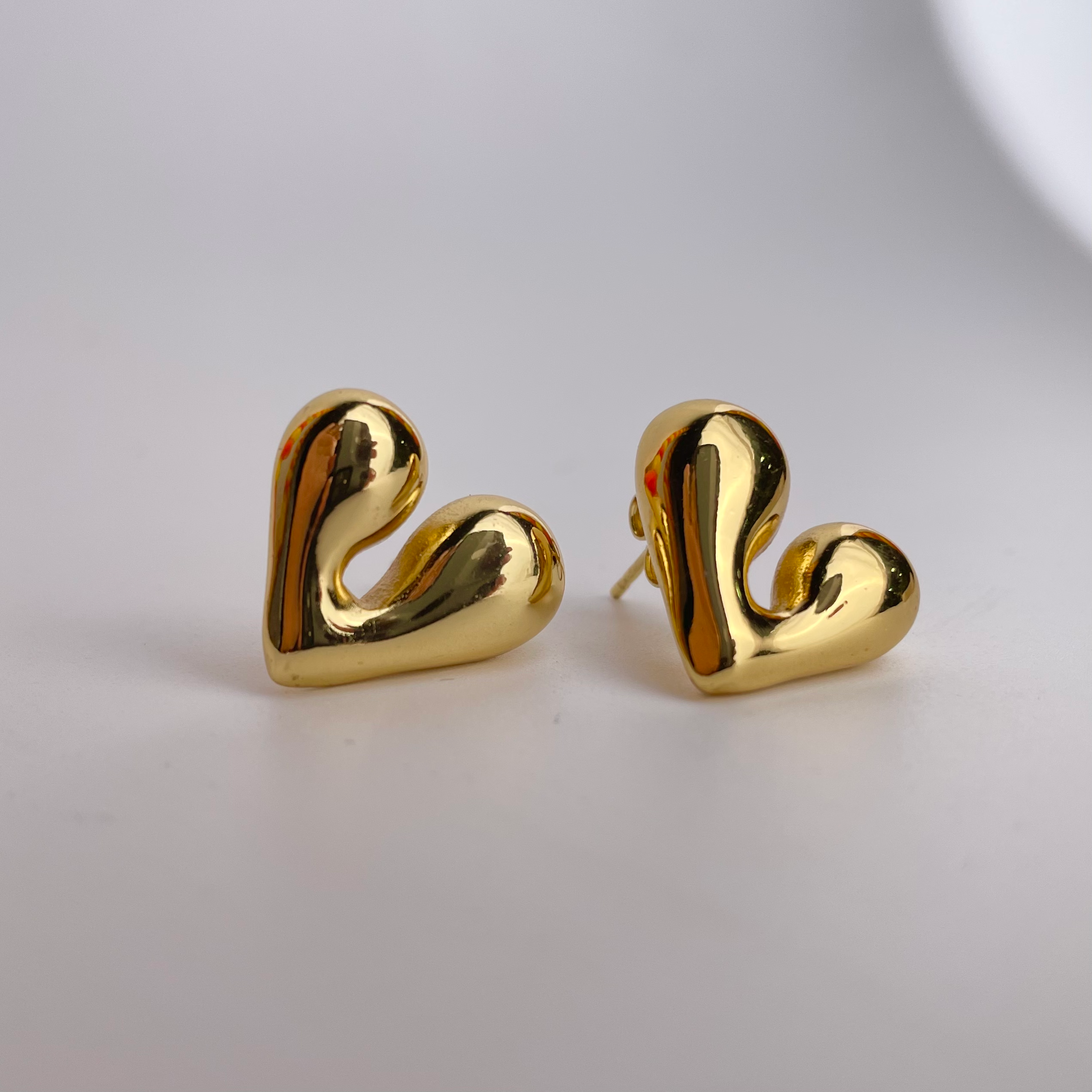 Puffy Heart Studs Earrings