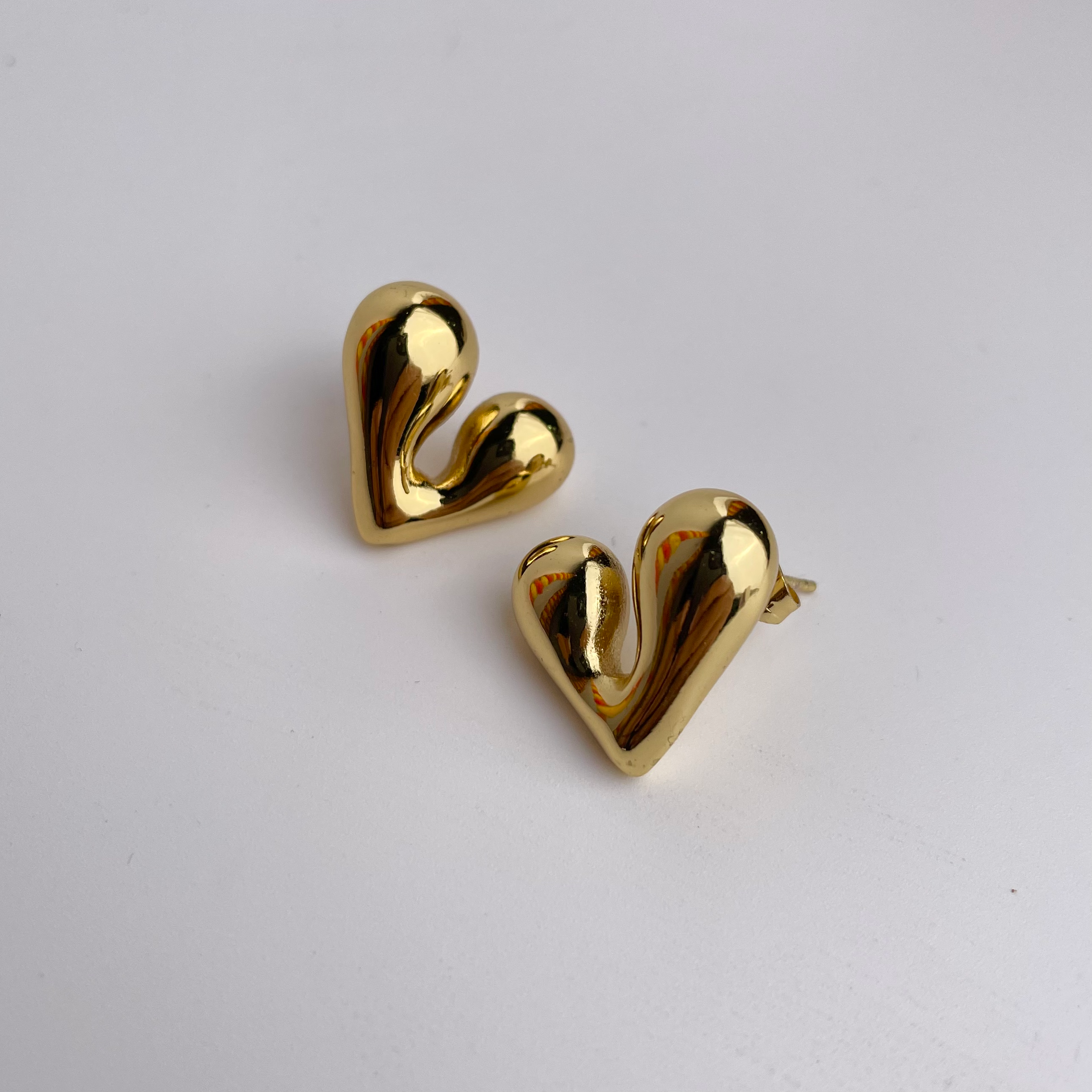Puffy Heart Studs Earrings
