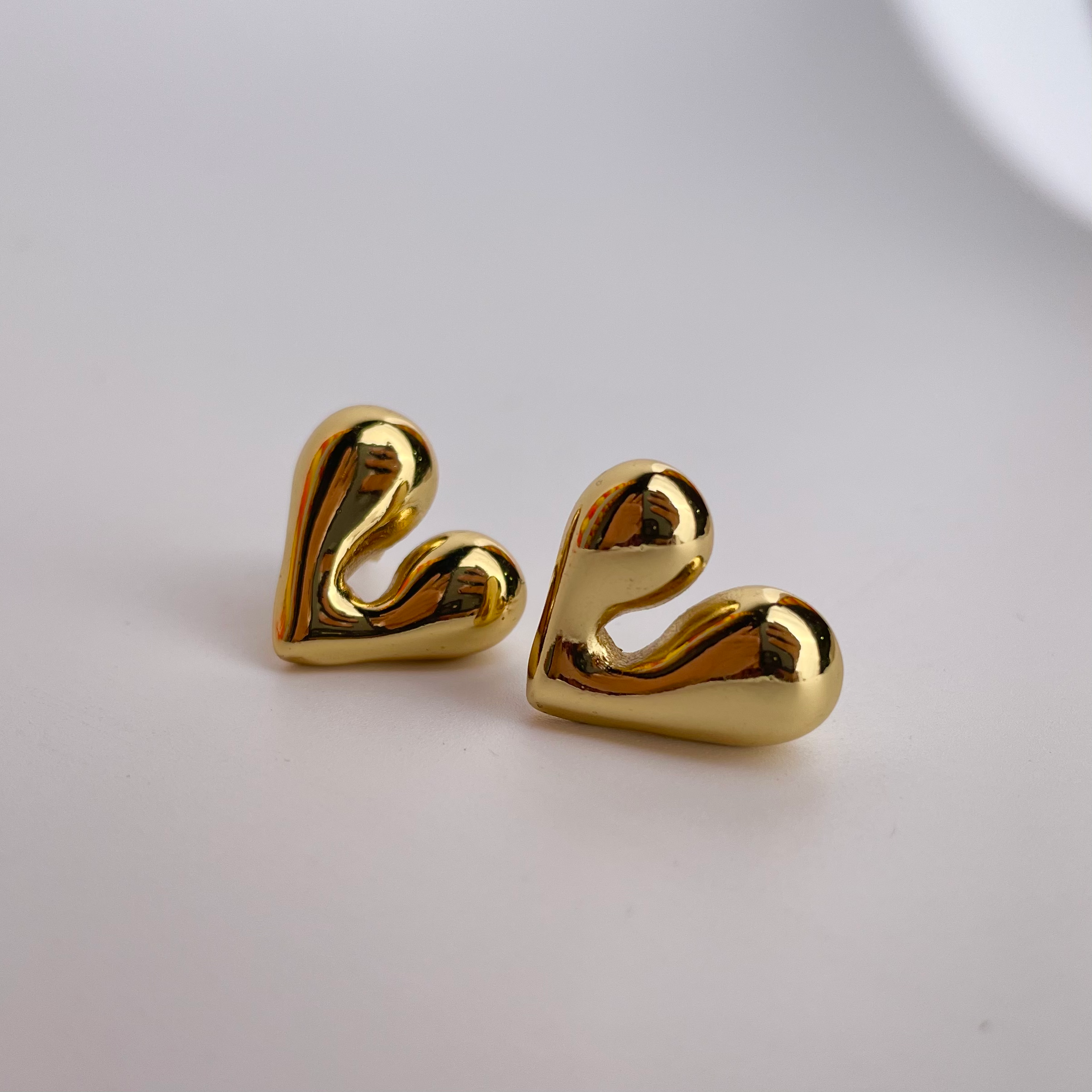 Puffy Heart Studs Earrings