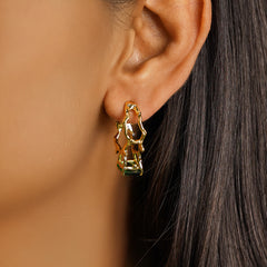 Twiggy Emerald Earrings