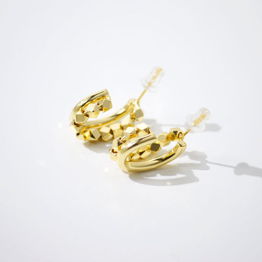 Stacked Square Studs Earrings