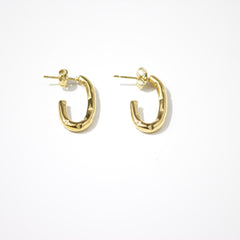 Half-Oval Deco Hoops Earrings