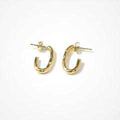 Half-Oval Deco Hoops Earrings
