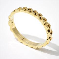 Scalloped Gold Cuff Bangle