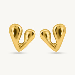 Puffy Heart Studs Earrings