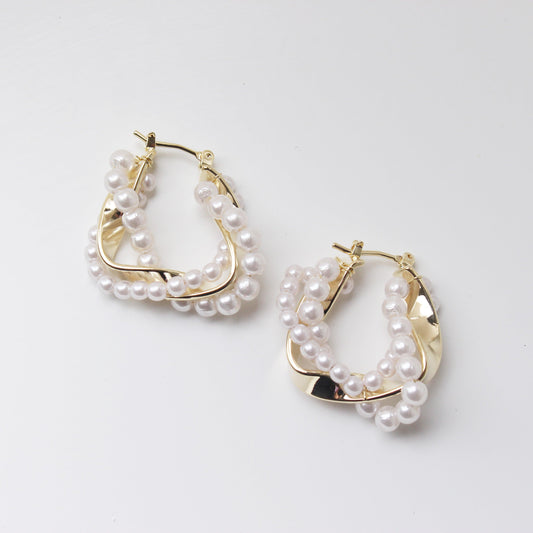 Twisted Pearl Earring - Local Pitara