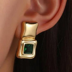 Celestial Green Drops Earrings