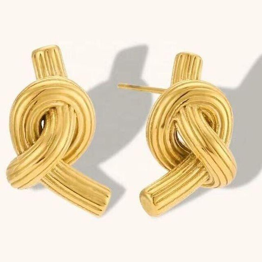 Double Knot Statement Hoops Earrings