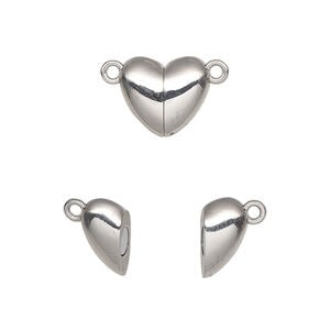 Dual Hearts Charm - Silver