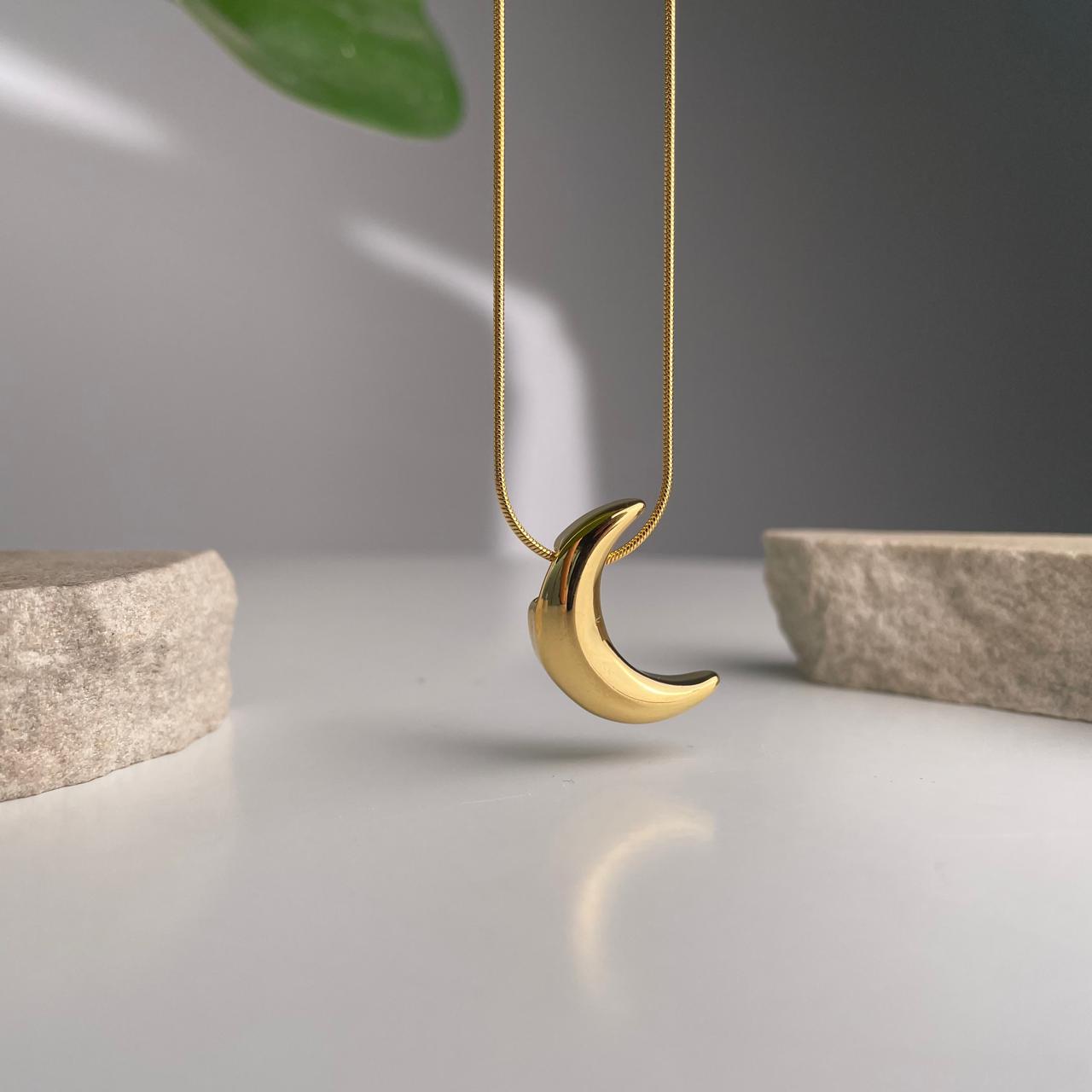 Golden Crescent Necklace