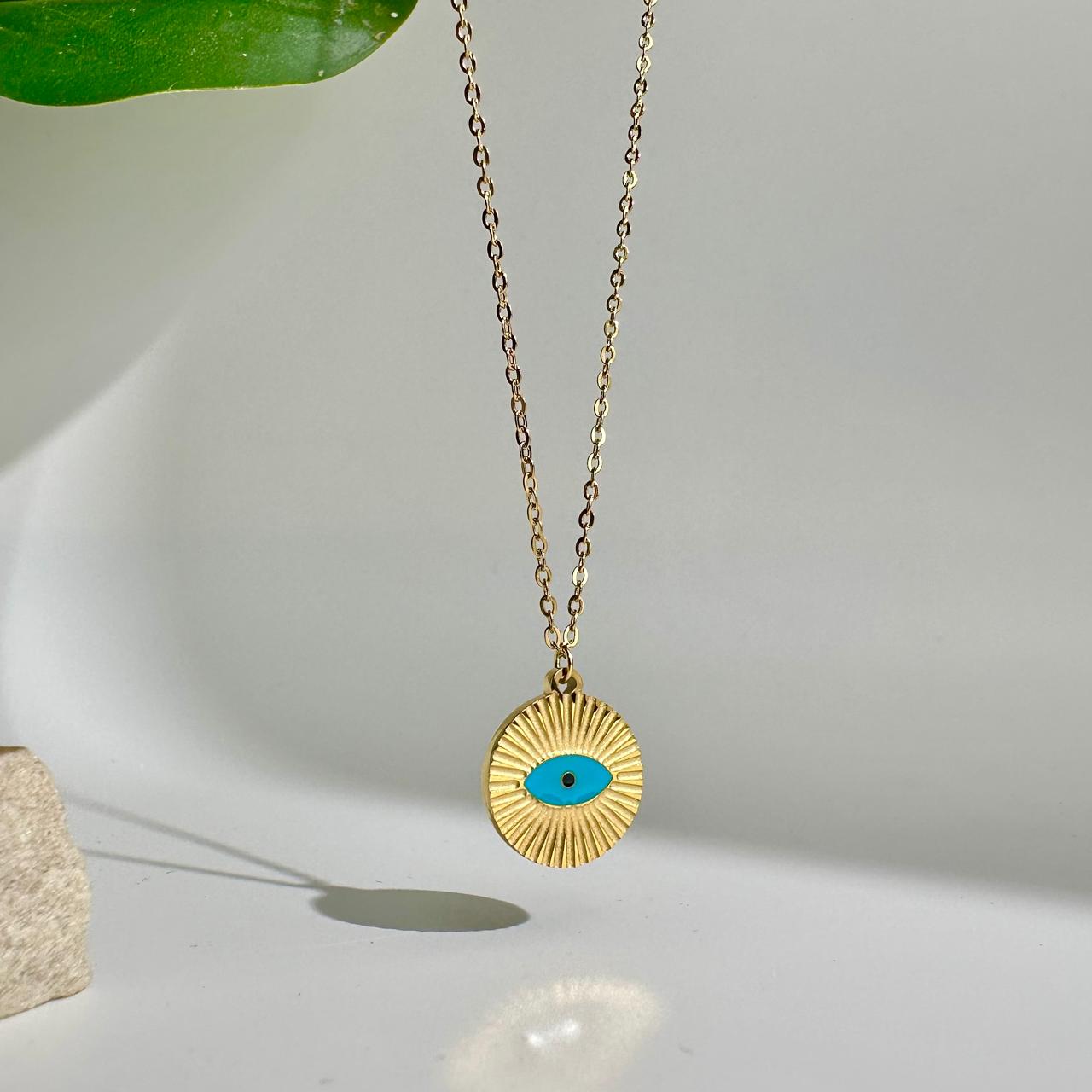 Classic Evil Eye Medallion Necklace