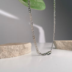 Silver Flat Link Chain