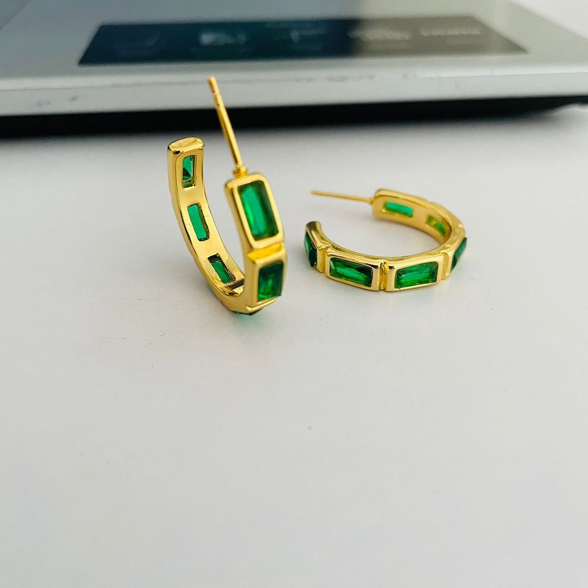 Crystal Hoops Earrings