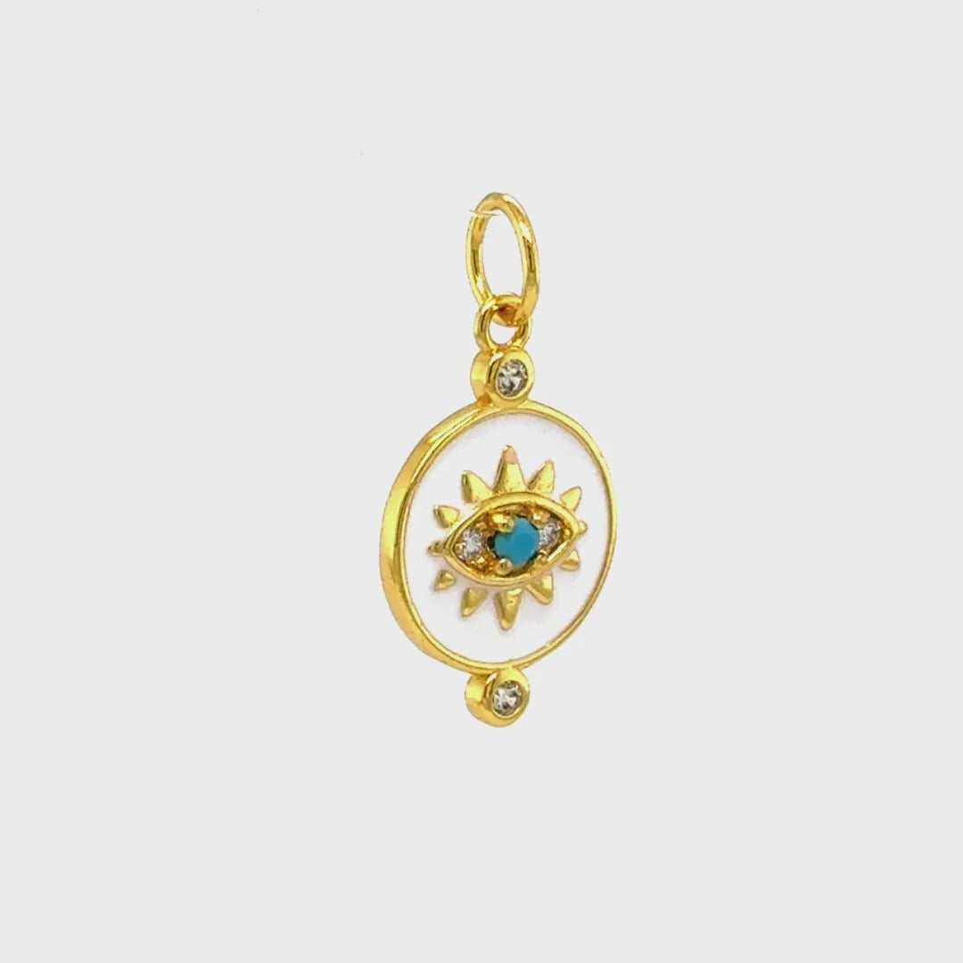 Evil Eye Medallion Charm