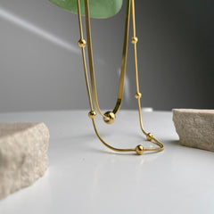 Gold Serpent Layer Necklace