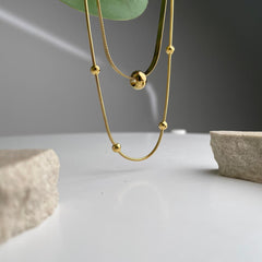 Gold Serpent Layer Necklace