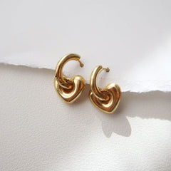 Heart Hoop Earring - Local Pitara