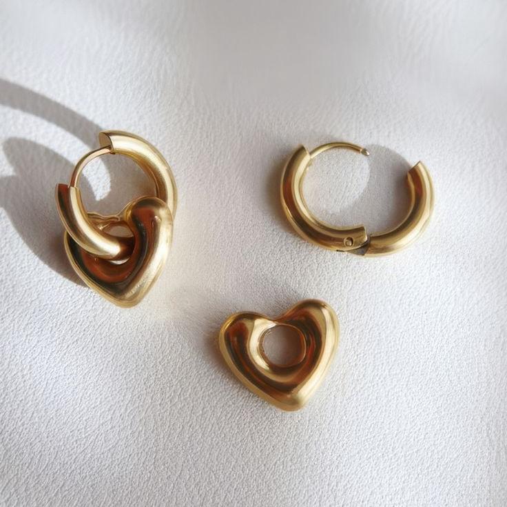 Heart Hoop Earring - Local Pitara