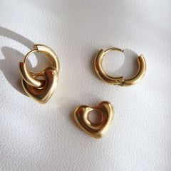 Heart Hoop Earring - Local Pitara